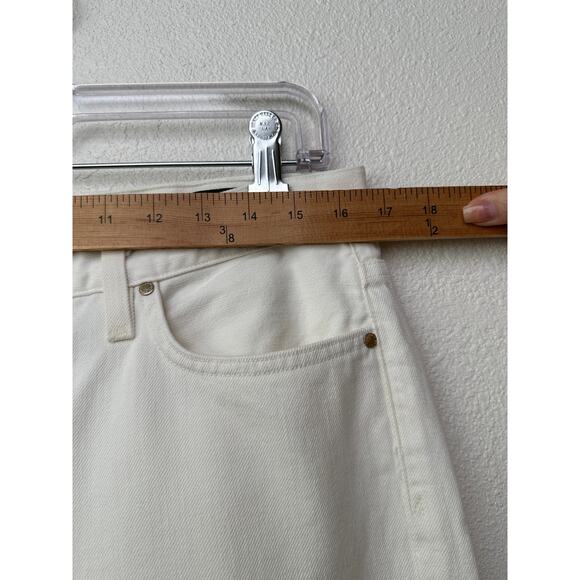 Goldsign Ivory Straight-Leg 100% Cotton Jeans Women’s 29 Button Fly - Picture 10 of 12